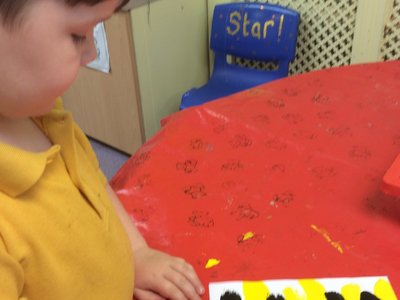 Image of Kindy making our bumble bees
